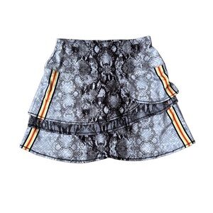 Lucky in Love Snake Print Tiered Sporty Pickleball Skort Size S